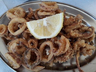 squid rings on a plate