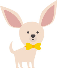 Funny chihuahua flat icon Care nd love for dog Grooming