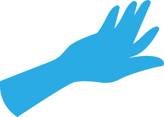 Obraz premium Doctor hand on protective glove flat icon Healthcare