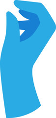 Doctor hand on protective glove flat icon Healthcare