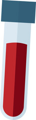 Blood on test tube flat icon Medical equipment
