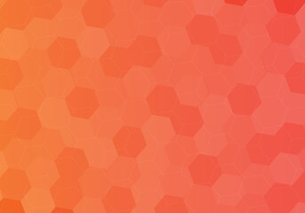 Fototapeta na wymiar hexagon abstract background honeycomb shape orange gradient : Vector