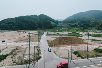 2013年 東日本大震災後の宮城県女川市の中心部