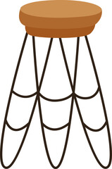 Modern chair flat icon Christmas interior Furniture