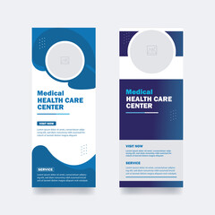 Medical healthcare roll up banner template