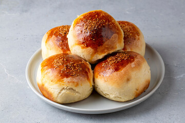 Traditional delicious handmade Turkish pastry cheese pastry (Turkish name; pogaca)