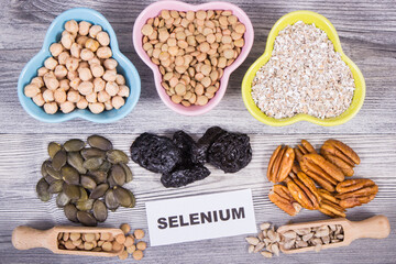 Healthy food as source natural selenium, fiber and other vitamins and minerals