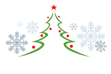 Merry christmas background illustration for use as a template for flyer or for use in web design.