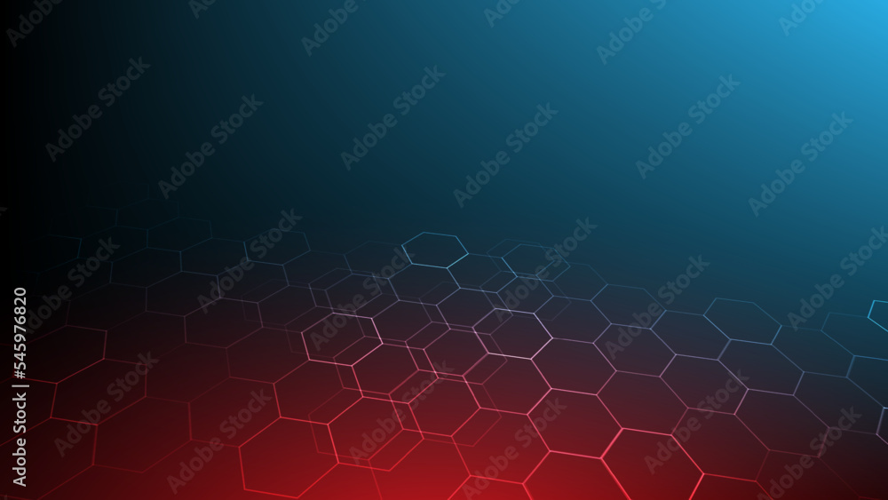 Poster abstract geometric shape technology digital hi-tech concept background. space for your text. technol