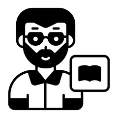 Professor, teacher, Modern concepts flat design, Premium quality vector illustration concept. Vector symbol.