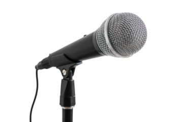 Microphone isolated on transparent background.