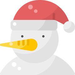 Snowman flat icon