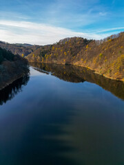 Zapora wodna nad Zalewem Bystrzyckim. dolnysląsk  polska