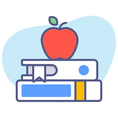 Books, library, education Modern concepts flat design, Premium quality vector illustration concept. Vector symbol.