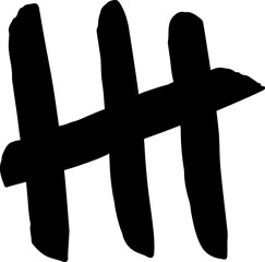 Obraz premium Tally marks. Counting signs on the walls of the prison. Notches for marking the days. 