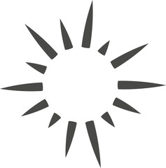 Sunburst radial rays. Star light explosion. 