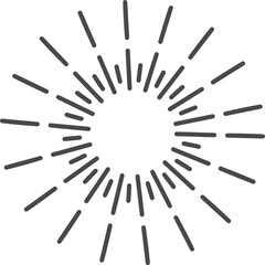 Sunburst radial rays. Star light explosion. 