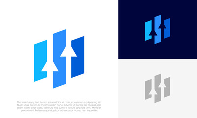 financial growth logo design vector
