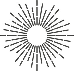 Obraz premium Sunburst radial rays. Star light explosion. 