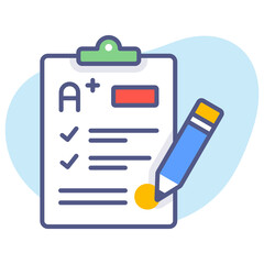 Grades, exam, education Modern concepts flat design, Premium quality vector illustration concept. Vector symbol.