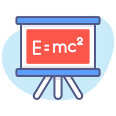 Physics, emc-2, education Modern concepts flat design, Premium quality vector illustration concept. Vector symbol.