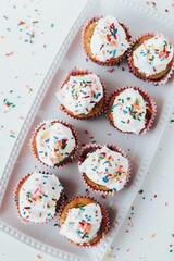 Closeup shot of Cupcakes with Sprinkles