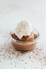 Closeup shot of a delicious Chocolate Mousse
