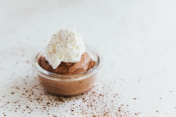 Closeup shot of a delicious Chocolate Mousse