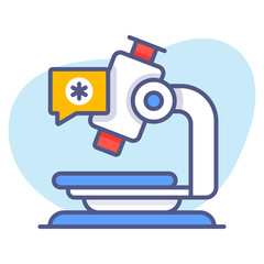 Microscope, lab equipment, Modern concepts flat design, Premium quality vector illustration concept. Vector symbol.