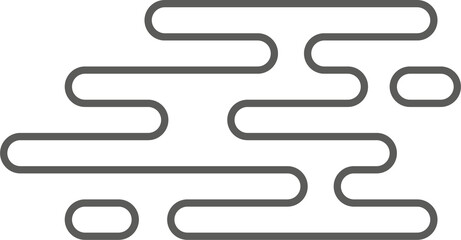 Obraz premium Asian Chinese cloud. Traditional oriental Asian flat design element. Outline illustration