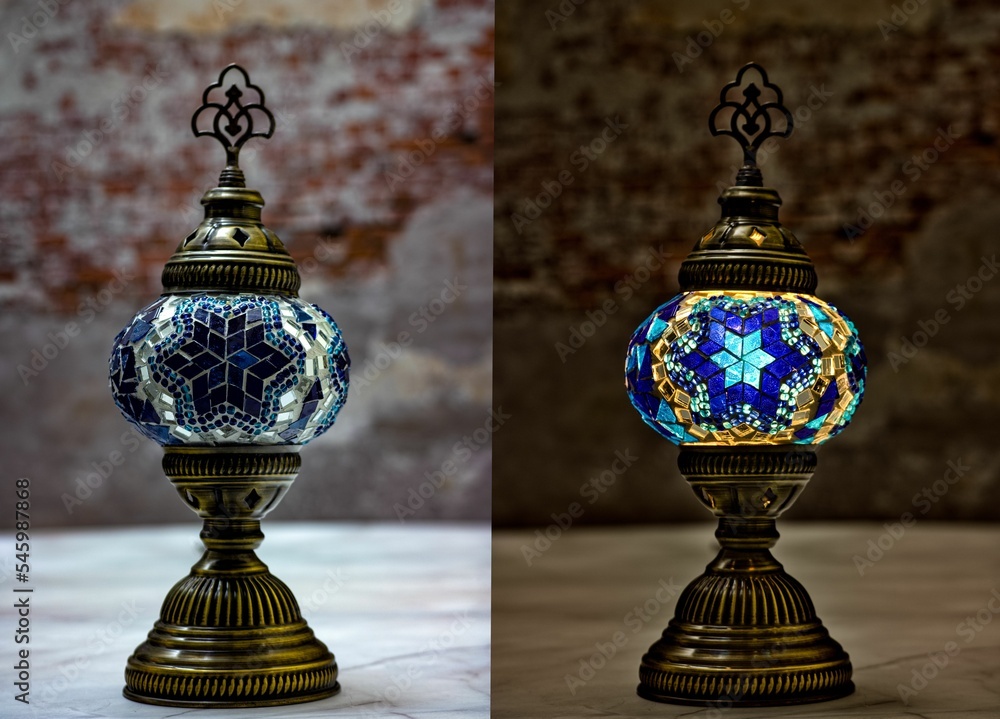 Canvas Prints Handmade colorful mosaic Turkish lamp