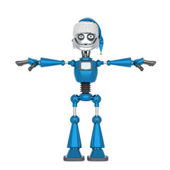robot santa claus in t pose