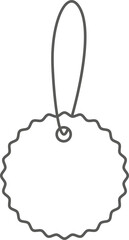 Price tag for sale or luggage. Outline vintage label illustration 