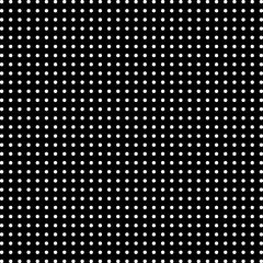 Ordered dot structure, seamless pattern, white on black, vector