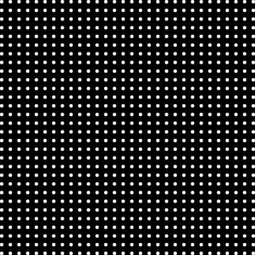 Ordered dot structure, seamless pattern, white on black, vector
