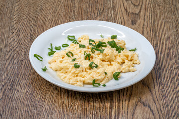 scrambled eggs with fresh green onions