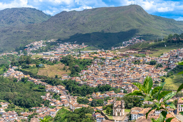 Obraz premium panorama of the brazilian city of ouro preto. unesco world heritage