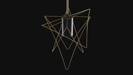 Fototapeta na wymiar 3d rendering modern unique decorative hanging lamp isolated background