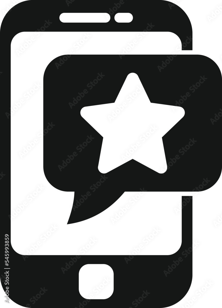 Poster rate phone app icon simple vector. customer feedback. client service