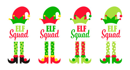 Set of Christmas Elf Squad