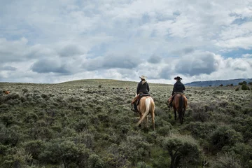 Foto op Plexiglas Cowgirl Ranchers Wyoming © nick
