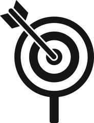 Review target icon simple vector. Customer star. User quality