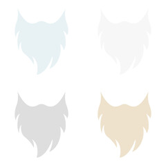 Set of Beard in flat style isolated