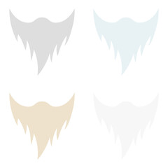 Set of Beard in flat style isolated