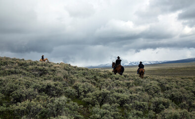 Obraz na płótnie Canvas Cowboys Wyoming