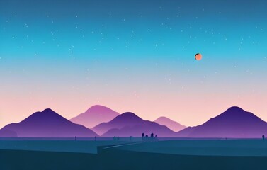 landscape silhouette illustration