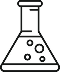 Chemical flask icon outline vector. Customer feedback. Rate client