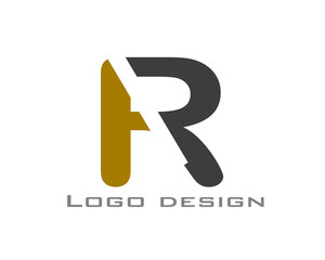 Abstract Letter R. Modern Logo Template Vector.