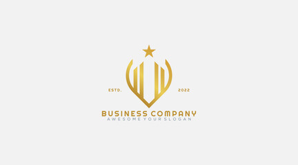 logo template design. Abstract business finance arrow
