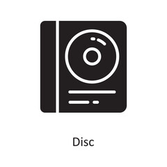Disc Vector Solid Icon Design illustration. Cloud Computing Symbol on White background EPS 10 File